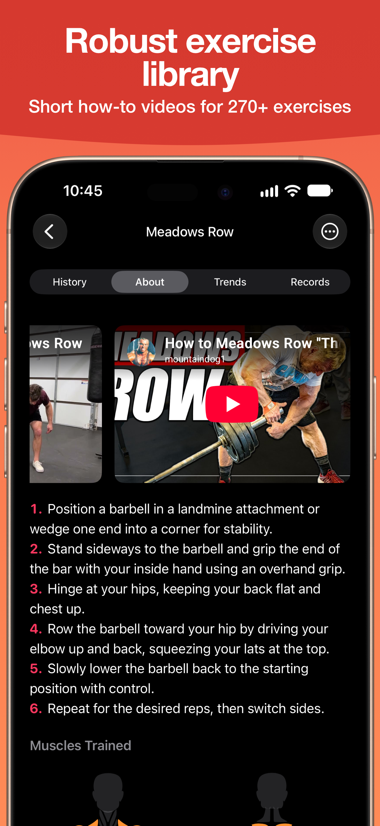 Robust exercise library